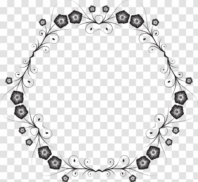 Floral Design Vector Graphics Flower Clip Art Image - Black And White Transparent PNG