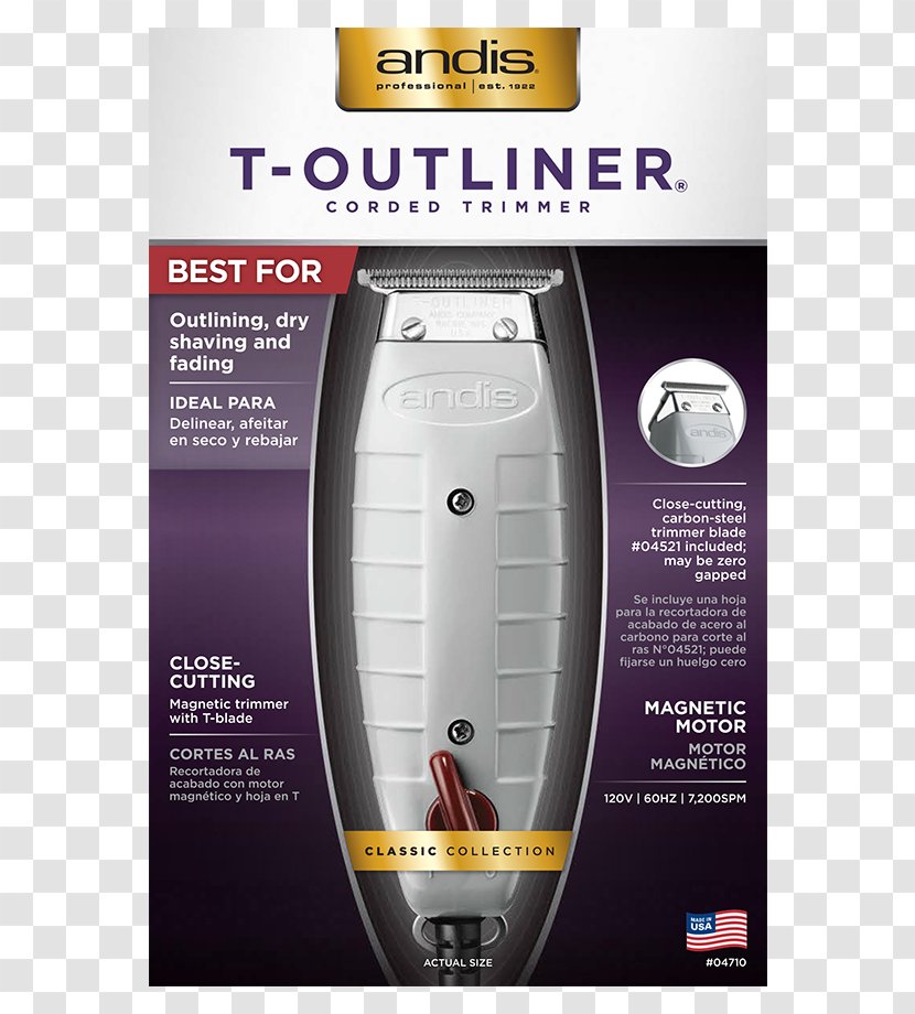 Hair Clipper Andis T-Outliner GTO Barber Trimmer - Multimedia Transparent PNG