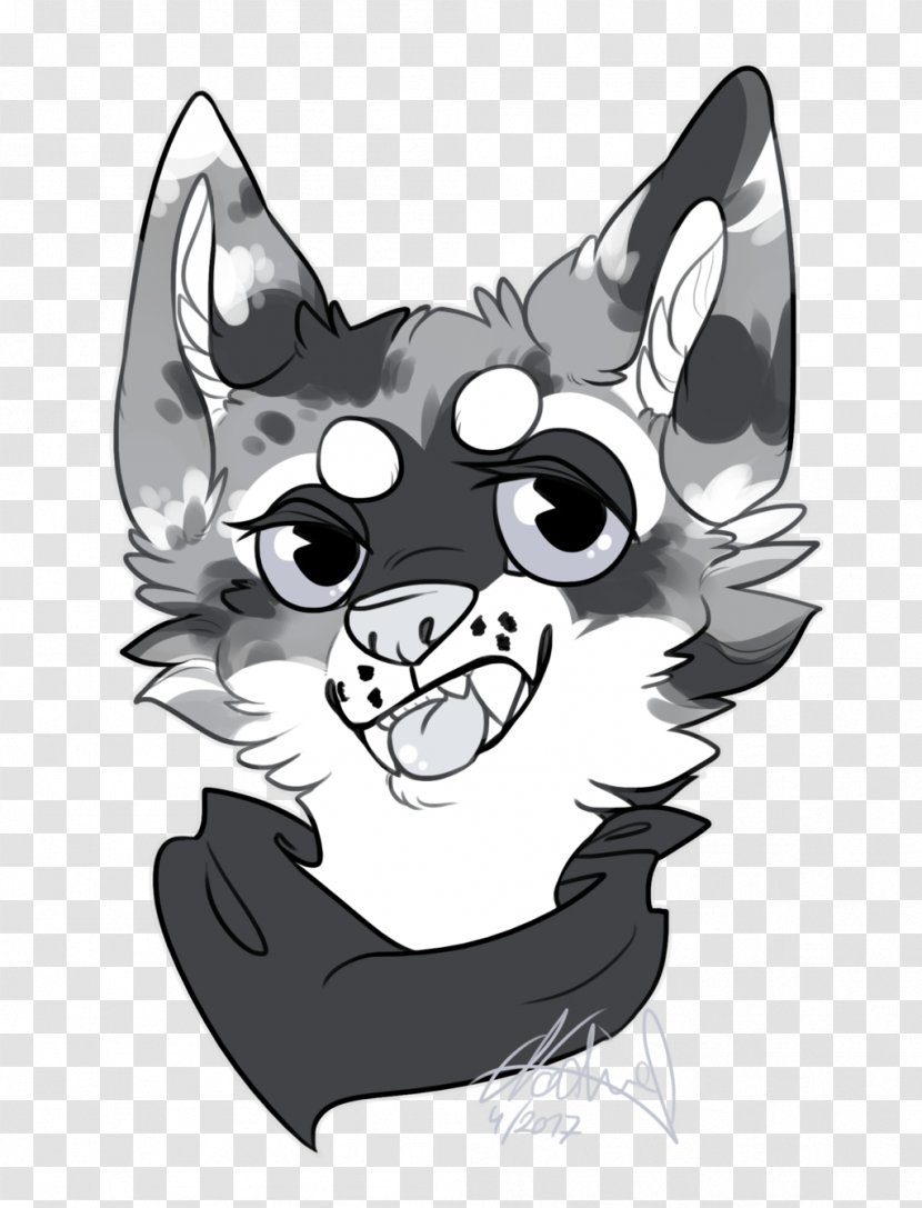 Whiskers Cat Dog Breed Sketch - Bat - Furry Transparent PNG