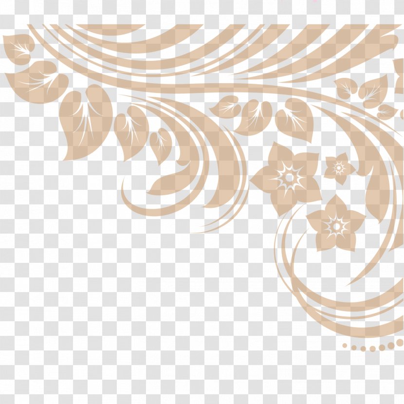 Color Euclidean Vector Computer File - Cafe - Coffee Winding Flower Rat Material Transparent PNG