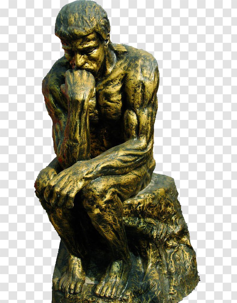 The Thinker David Sculpture Statue Gates Of Hell - Sculptor - Thinking Transparent PNG