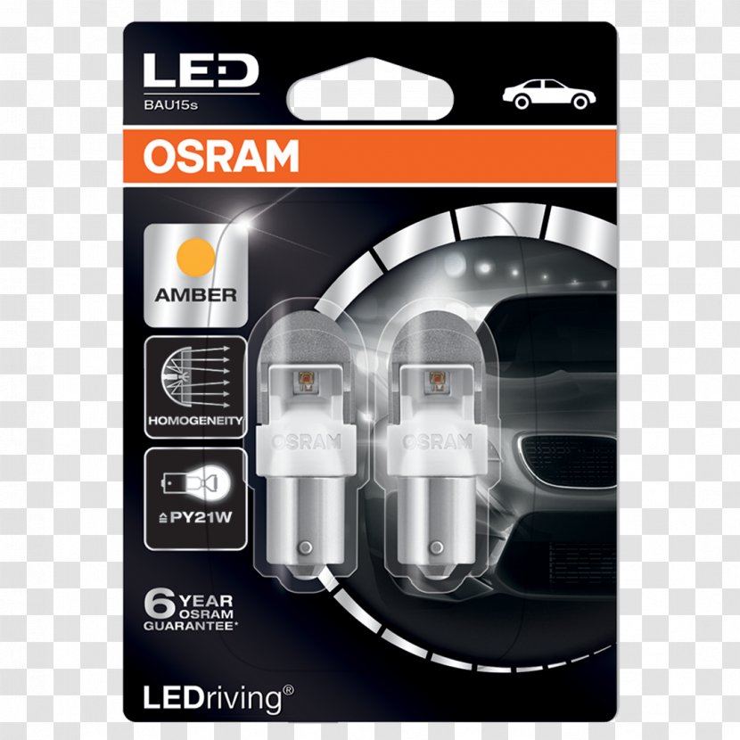 Incandescent Light Bulb LED Lamp Osram Bayonet Mount - Amber Transparent PNG