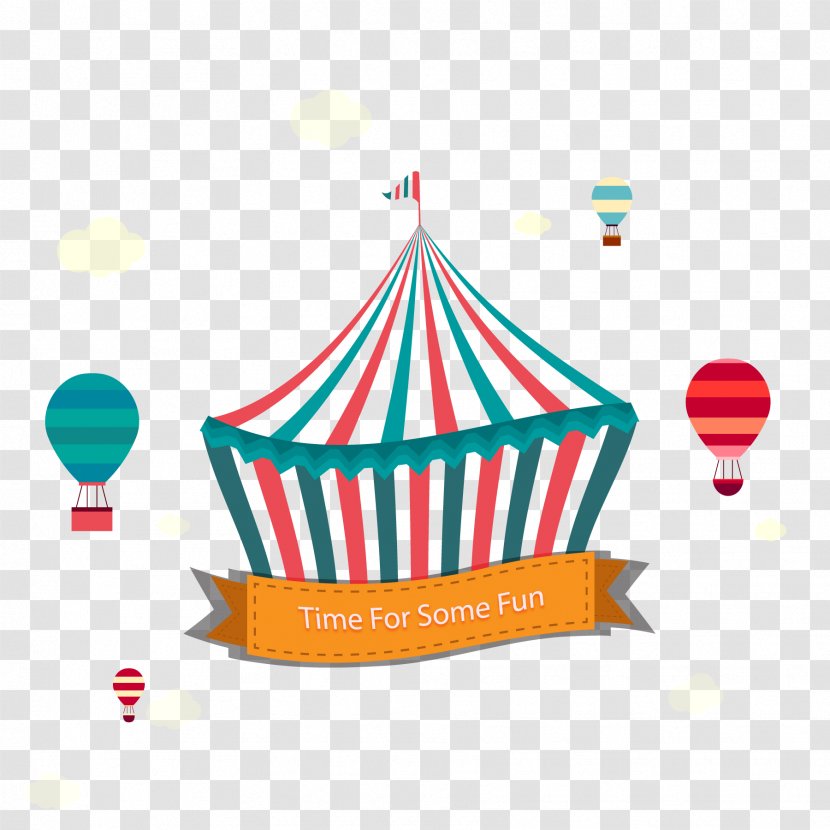 Circus Download - Area - Creative Tent And Hot Air Balloon Vector Material Transparent PNG