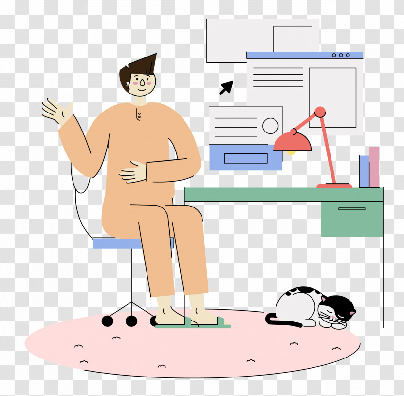 Work At Home Working Transparent PNG