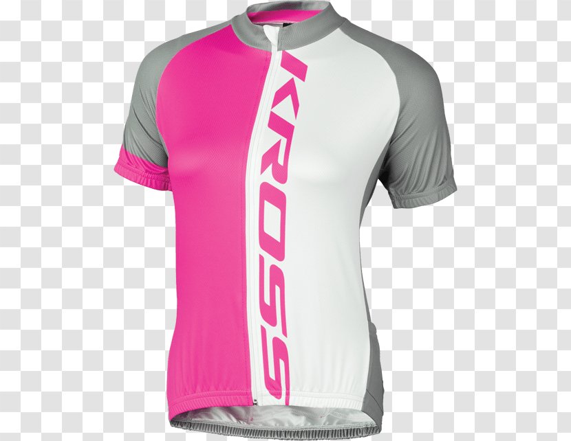 Jersey T-shirt Bicycle Kross SA Clothing - Magenta Transparent PNG