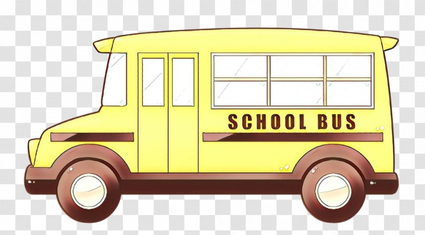 Cartoon School Bus - Yellow - Vehicle Transparent PNG