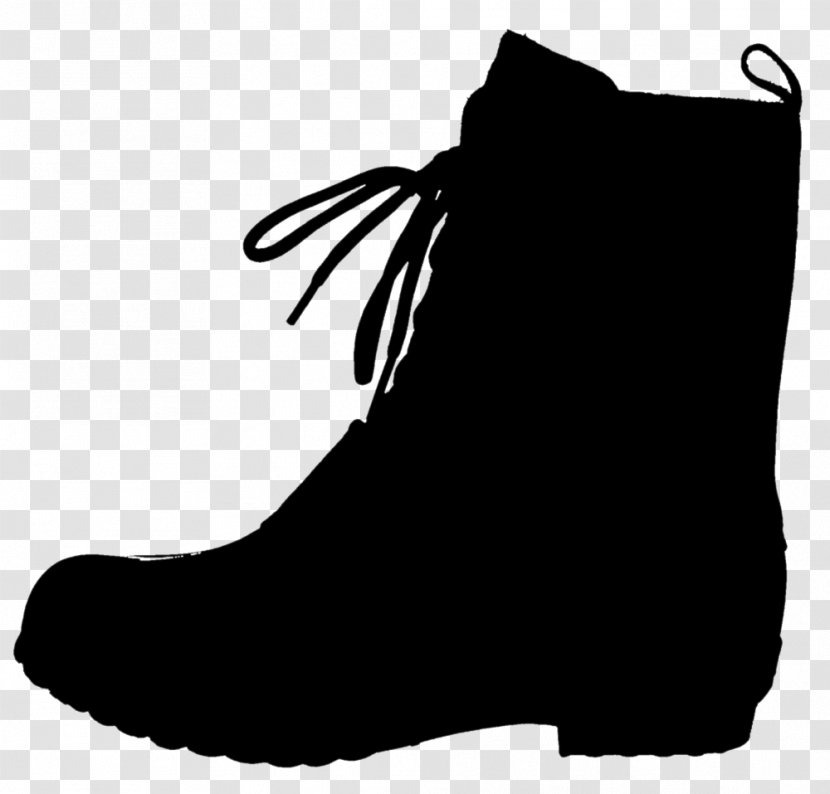 Boot Black & White - Walking - M High-heeled Shoe Clip Art Transparent PNG