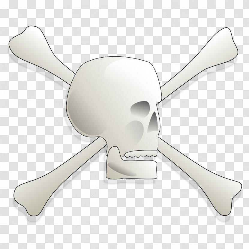 Skull And Crossbones Bones - Tableware Transparent PNG