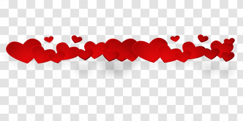Red Text Heart Love Transparent PNG