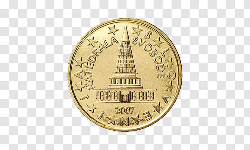 Plečnik Parliament 10 Euro Cent Coin 1 Penny - Slovenian Coins Transparent PNG
