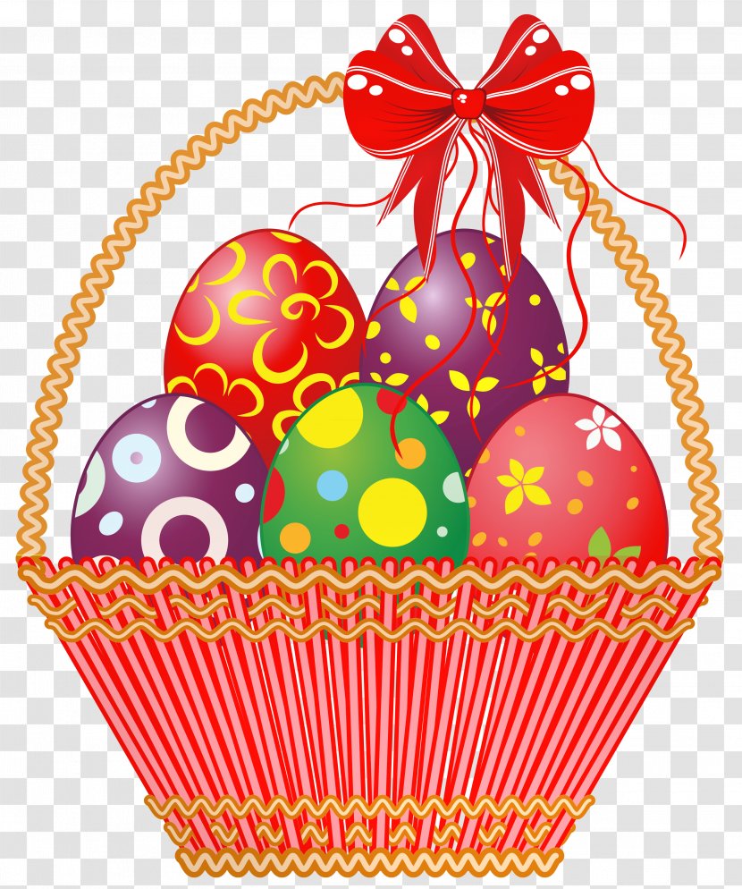 Easter Bunny Clip Art - Product - Red Basket With Eggs Clipart Picture Transparent PNG