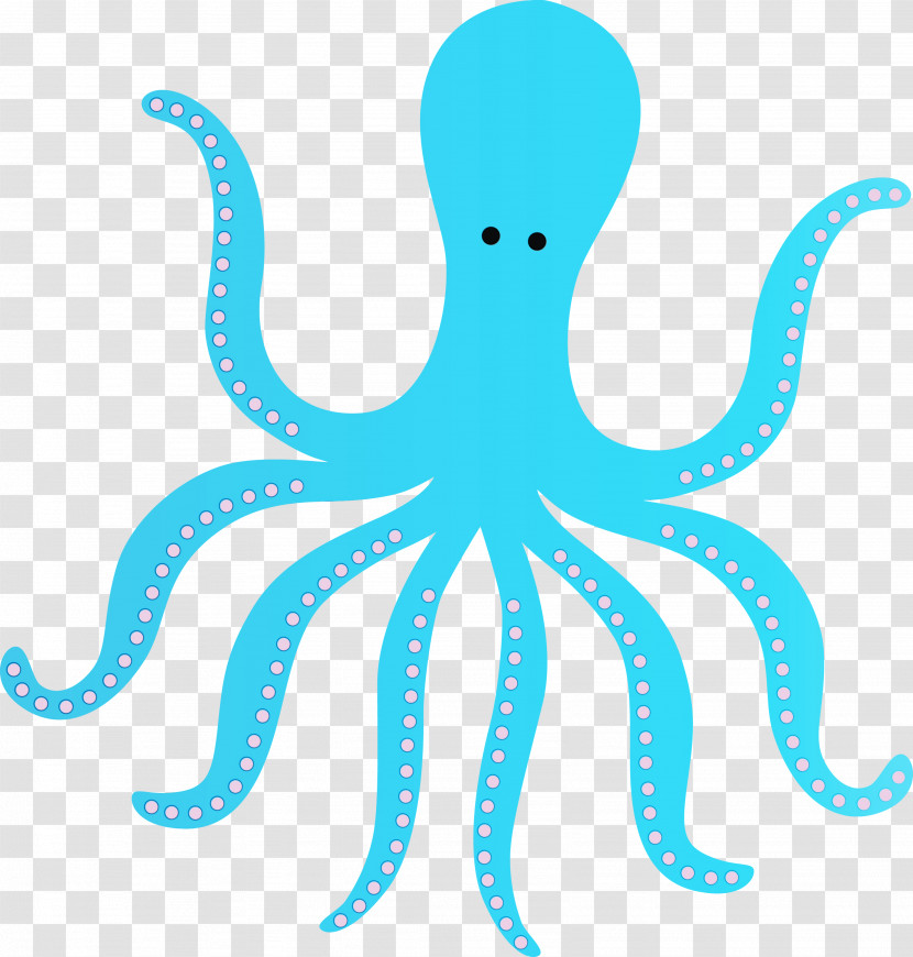 Octopus Giant Pacific Octopus Octopus Turquoise Aqua Transparent PNG