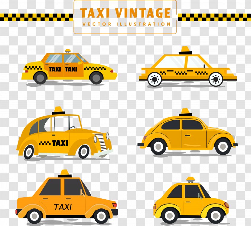 Taxi Euclidean Vector Adobe Illustrator - Vehicle - Templates Transparent PNG