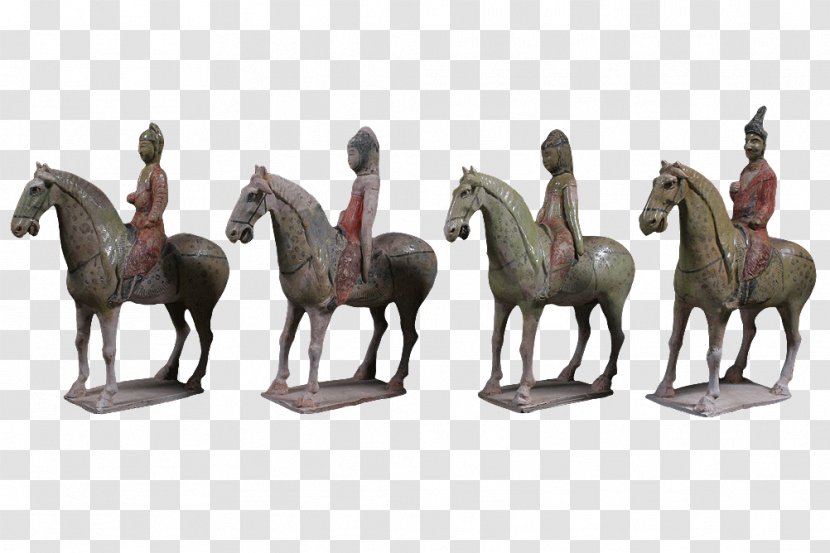 Mustang Stallion Mare Sculpture Figurine - Pack Animal Transparent PNG