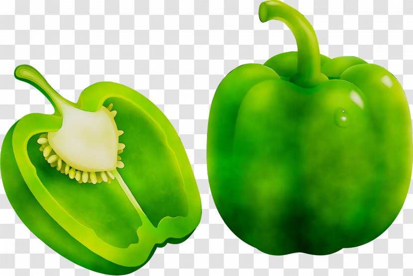 Green Bell Pepper Chili Con Carne Vegetable - Black Transparent PNG