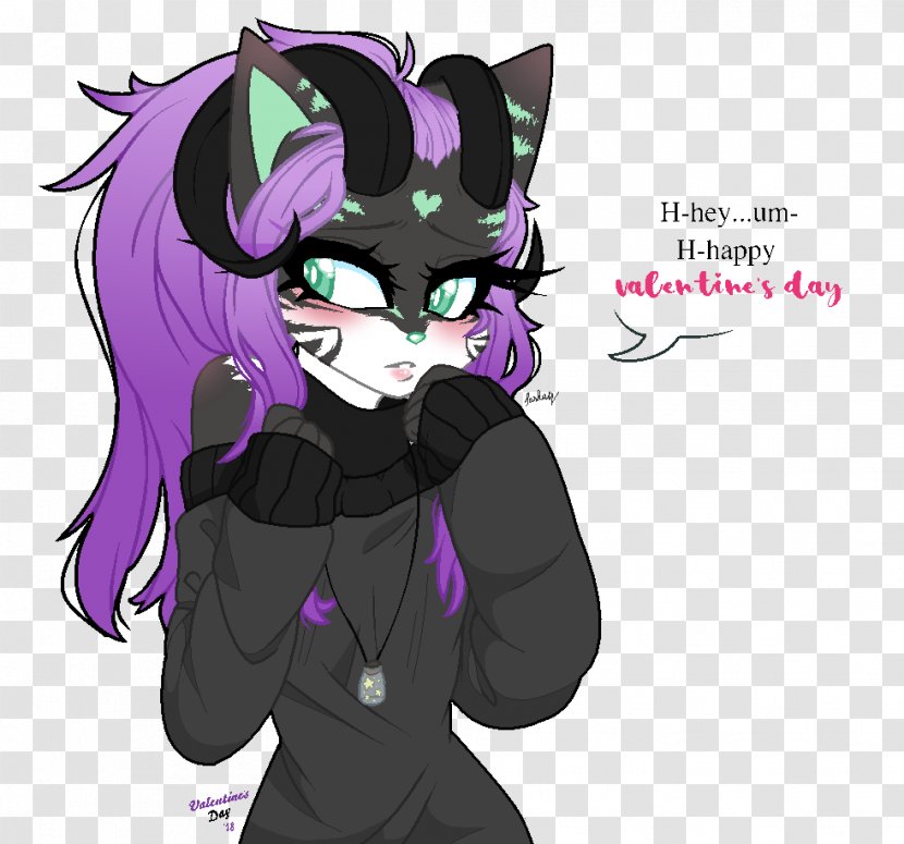 Cat Artist Valentine's Day DeviantArt - Silhouette Transparent PNG