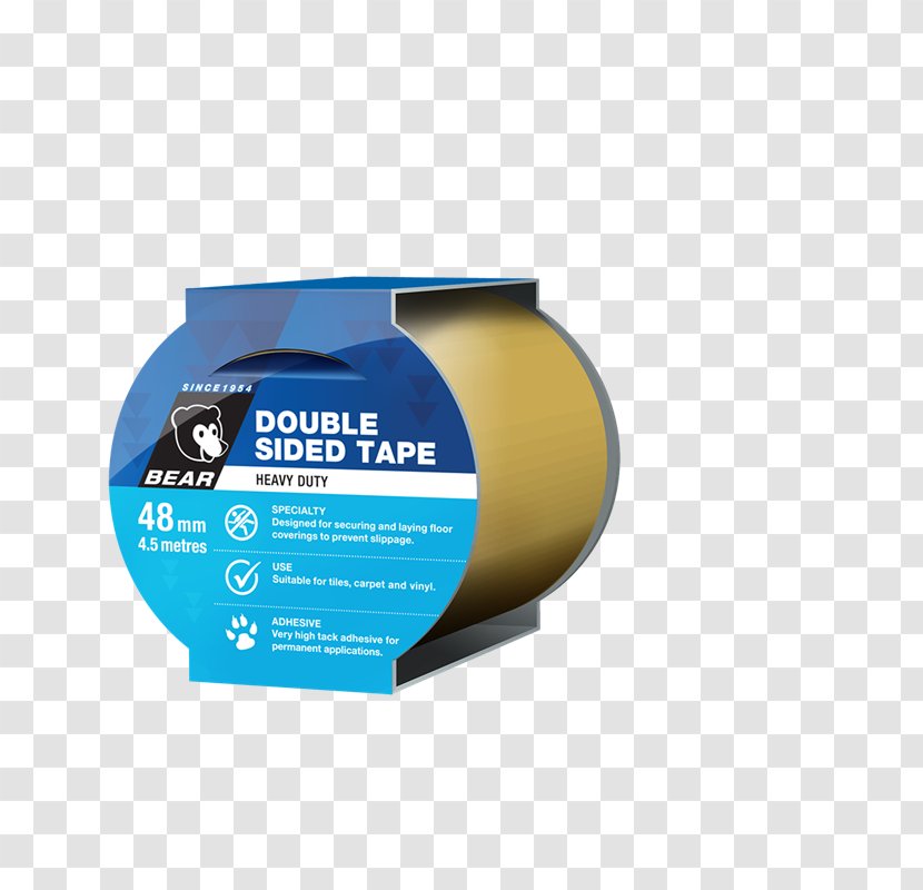 Adhesive Tape Bear Double-sided - Meter - Two Strips Transparent PNG