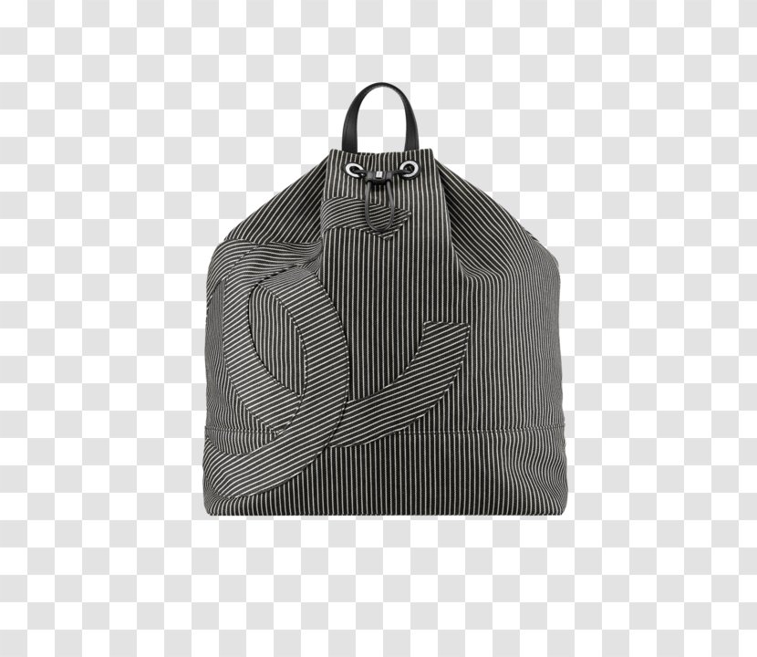 Handbag Pocket - Black M - Striped Material Transparent PNG