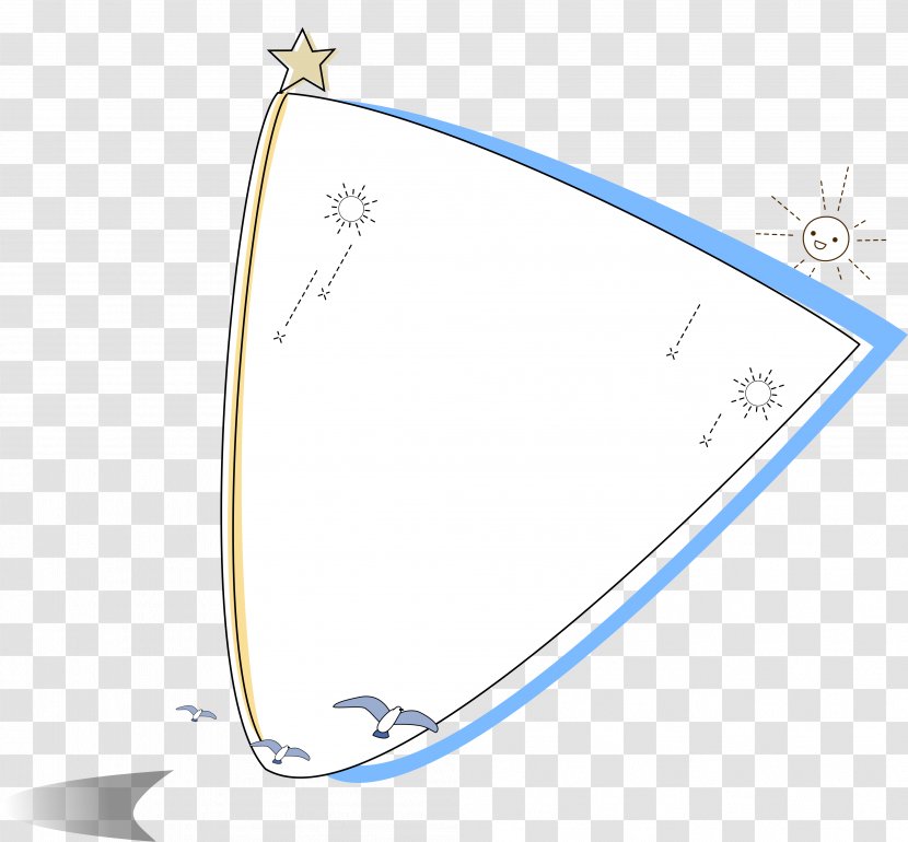 Euclidean Vector Cartoon Adobe Illustrator - Rectangle - Seagull Blue Border Transparent PNG