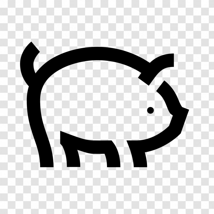 Domestic Pig Clip Art - Black - Tummy Pigs Free Download Transparent PNG