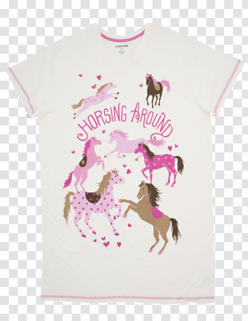 T-shirt Horse Nightshirt Sleeve - Cotton Transparent PNG