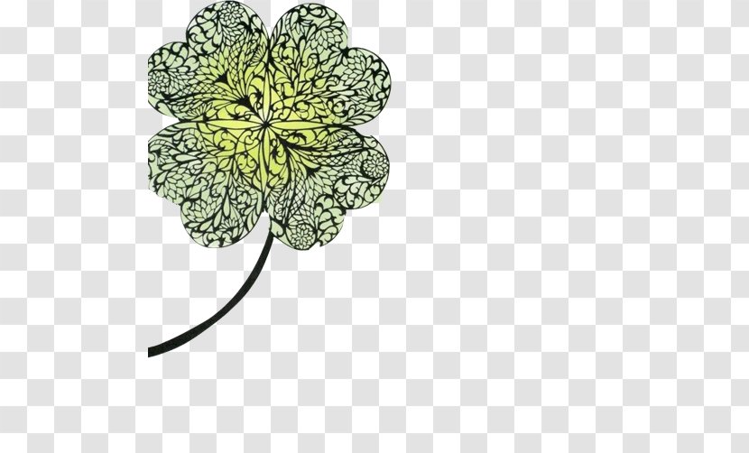 Papercutting Paper Craft Drawing - Flowering Plant - Clover Design Painted Image Transparent PNG