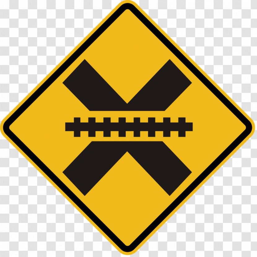 Level Crossing Rail Transport Crossbuck Road Sign - Area Transparent PNG