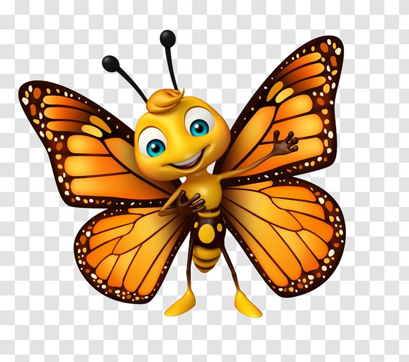 Stock Photography Cartoon - Pollinator - Cute Butterfly Transparent PNG