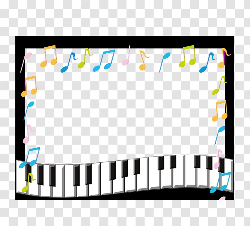 Musical Note Picture Frame Photography - Silhouette - Piano Border Transparent PNG