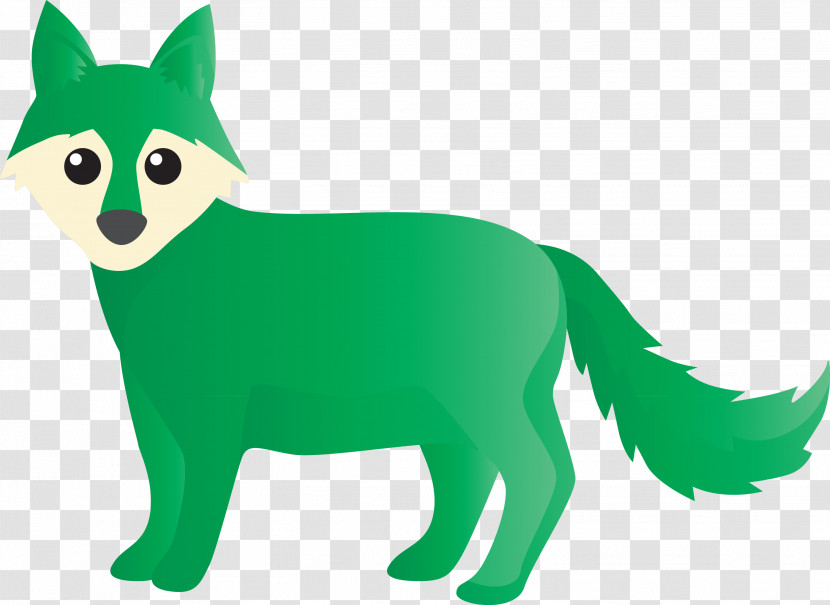 Green Cartoon Tail Animal Figure Animation Transparent PNG