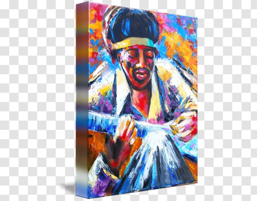 Modern Art Acrylic Paint Painting - Artwork - Jimi Hendrix Transparent PNG