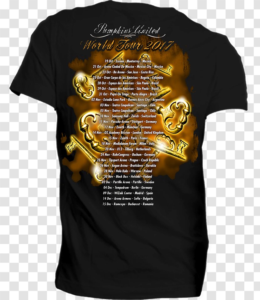 T-shirt Pumpkins United World Tour 2017/2018 Helloween Future - Tshirt Transparent PNG