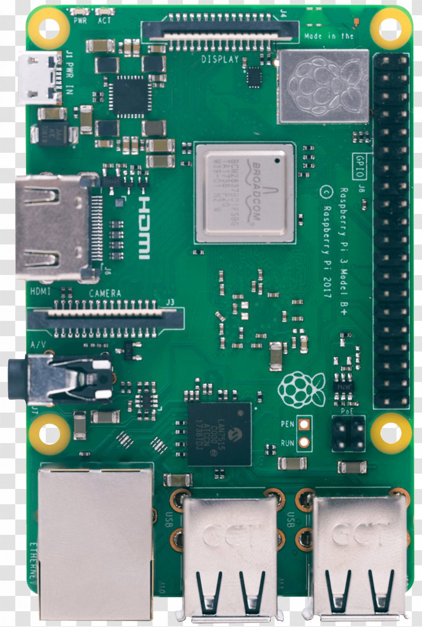 Raspberry Pi 3 ARM Cortex-A53 Power Over Ethernet Computer - Electrical Network Transparent PNG