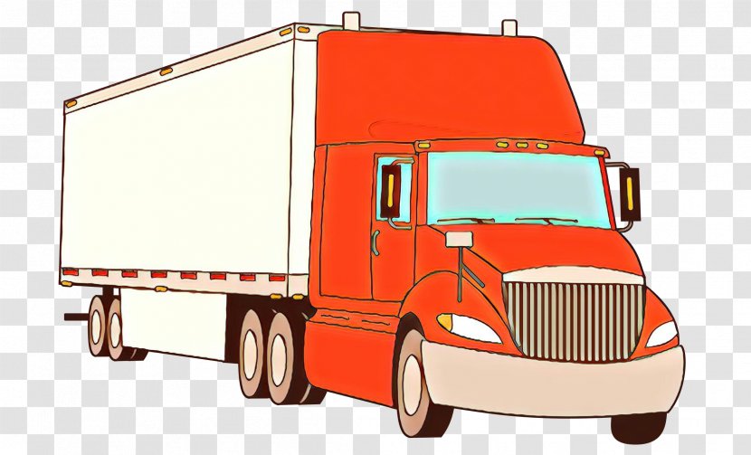 Land Vehicle Truck Motor Transport Trailer - Commercial Freight Transparent PNG