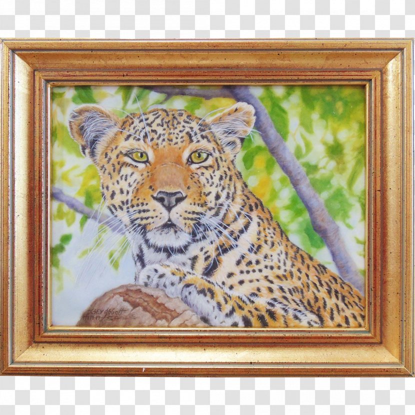 Seaside Art Gallery Leopard Painting Acrylic Paint - Picture Frame - Taobao Exquisite Transparent PNG