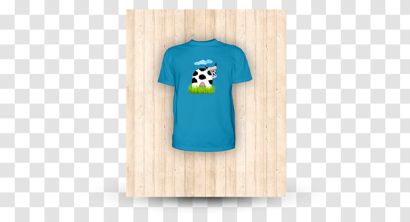 T-shirt Sleeve Turquoise Font - Yellow - Angry Cow Transparent PNG