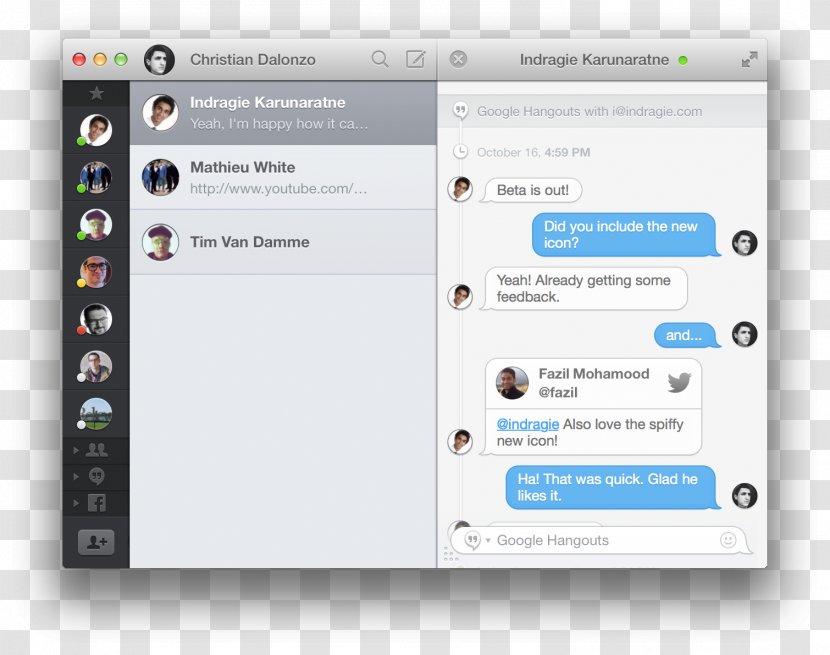 Computer Program Google Hangouts MacOS Online Chat Instant Messaging - Facebook Messenger - Android Transparent PNG