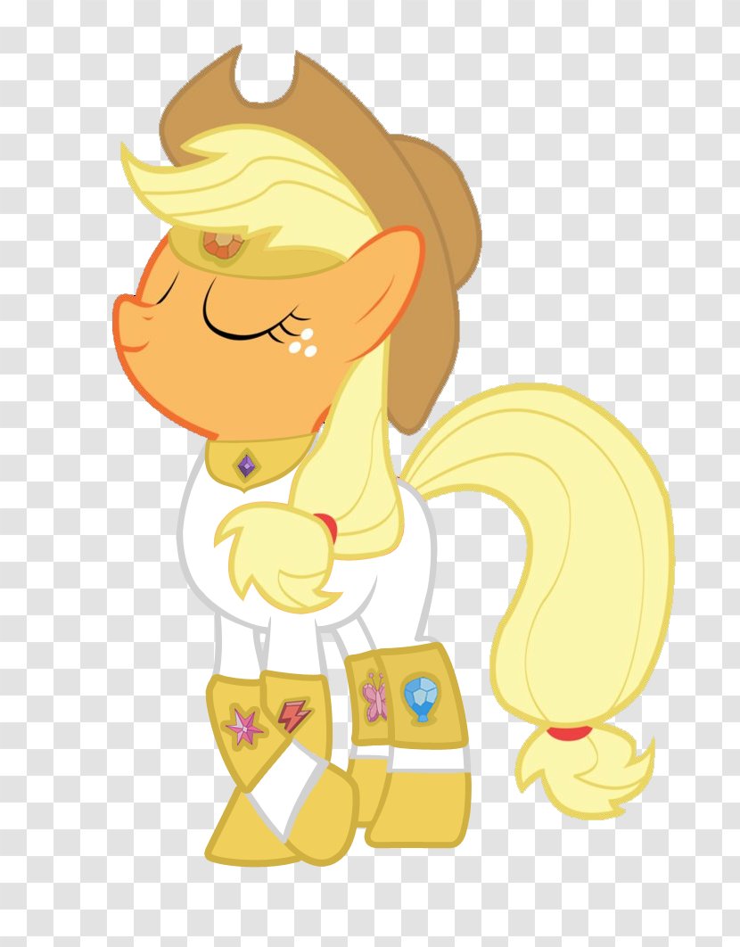 Applejack Rarity Twilight Sparkle Rainbow Dash - Yellow - Base Element Transparent PNG