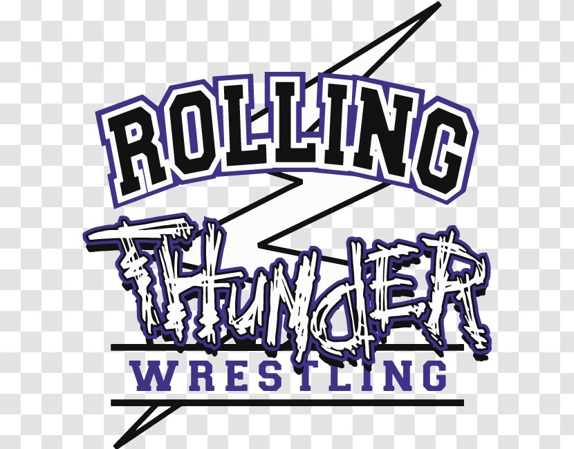 New Ulm Collegiate Wrestling Rolling Thunder Logo - Purple Transparent PNG