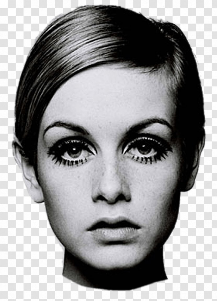 Twiggy 1960s America's Next Top Model Fashion - Watercolor - 60's Transparent PNG