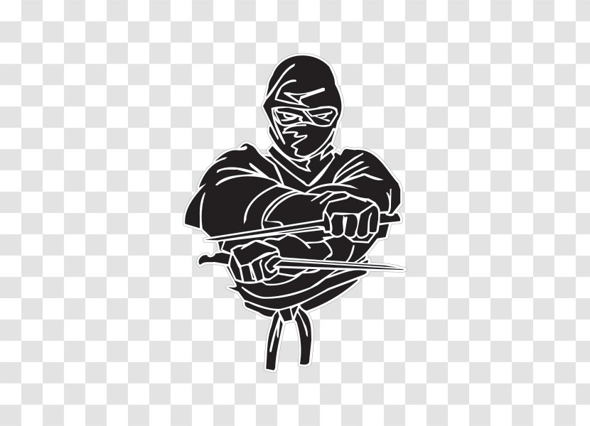 Ninja Wall Decal Sticker - Black Transparent PNG