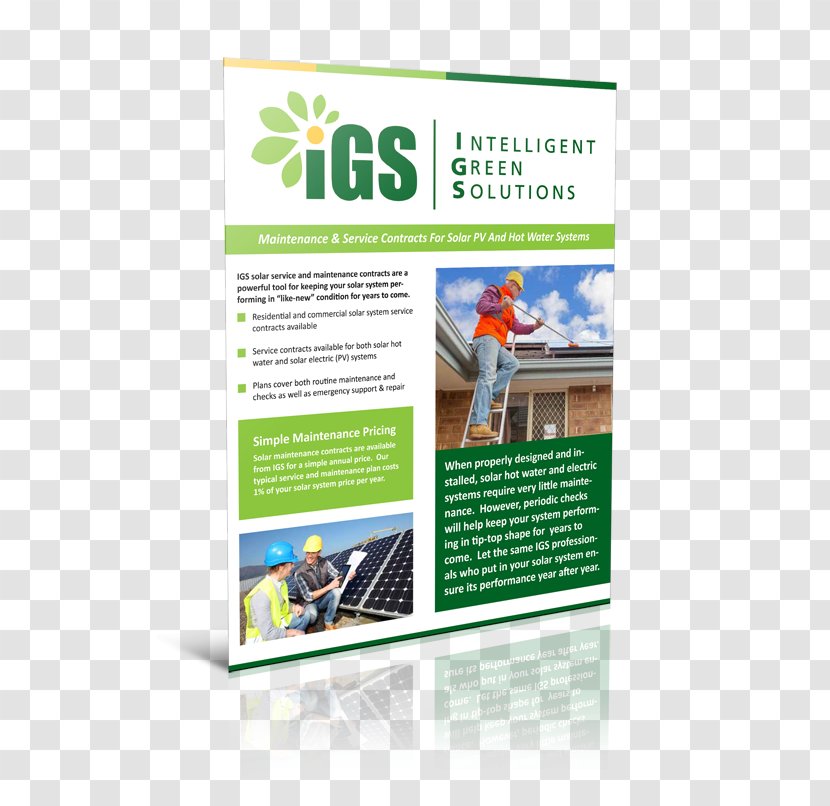 Advertising Solar Water Heating Power Energy - Photovoltaics - Pamphlet Transparent PNG