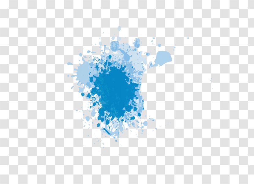 Splash Blue Ink - Text - Gradient Water Droplets Transparent PNG