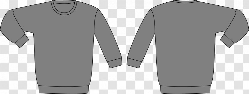 Hoodie T-shirt Sweater Template Bluza - Sleeve - Template. Vector Transparent PNG