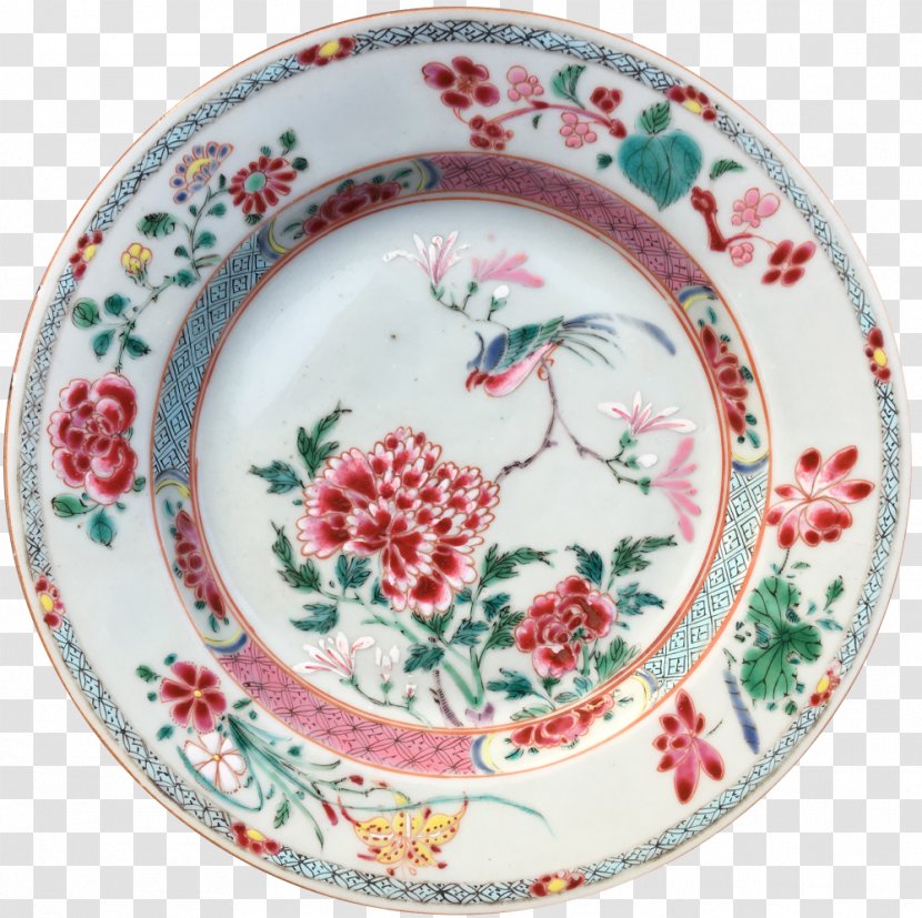 18th Century Porcelain Tableware Ceramic Saucer - Onglaze Decoration - Chinese Herbaceous Peony Transparent PNG