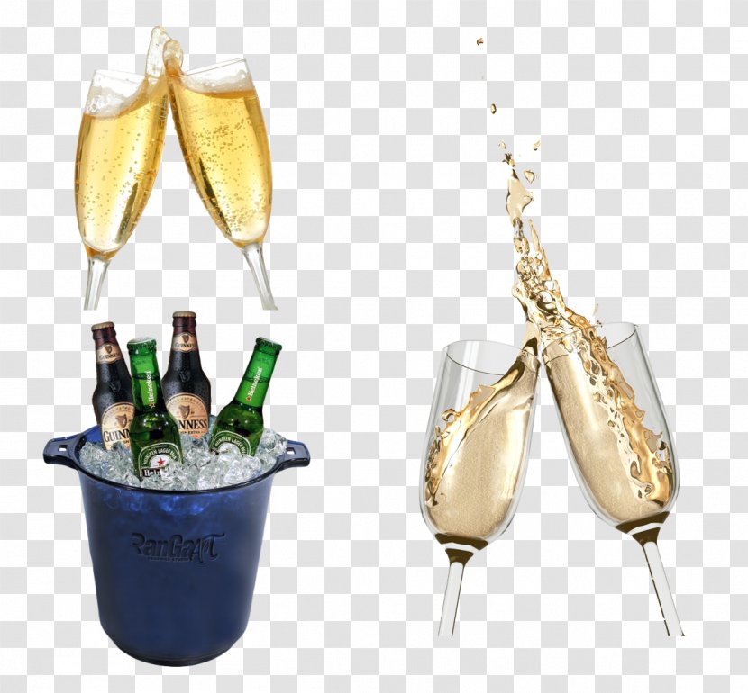 Champagne Sparkling Wine Rosxe9 Toast - Tableware - Beer, Image Transparent PNG