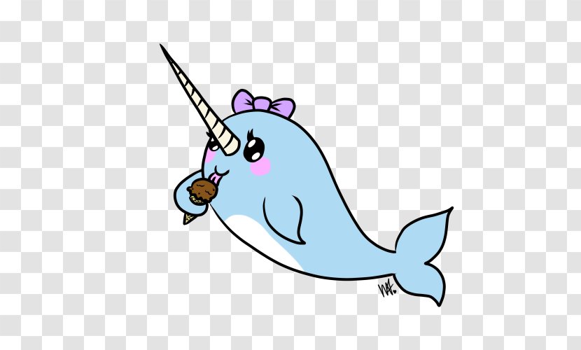 Narwhal Marine Mammal Cartoon Clip Art - Wing Transparent PNG