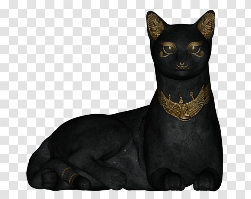 Black Cat Egyptian Pyramids Bastet - Ancient Deities Transparent PNG