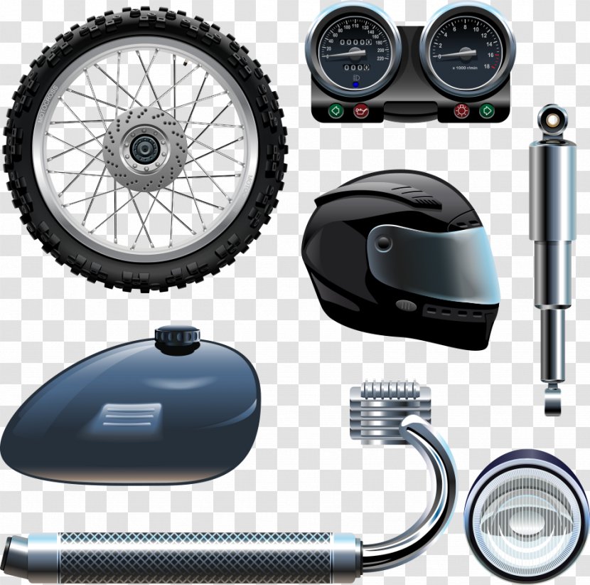 Motorcycle Accessories Car Spare Part - Vector Tires And Auto Parts Transparent PNG