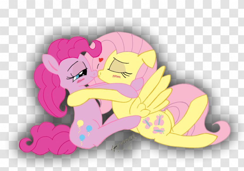 Pinkie Pie Rainbow Dash Applejack Pony Rarity - Shy Kiss Transparent PNG